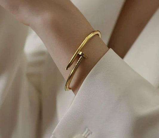 Golden Screw Bangle